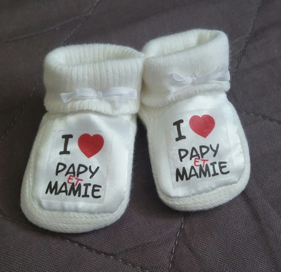 chausson personnalisée papy mamie